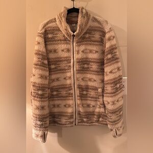 Cozy Brown and Cream Sherpa Jacket